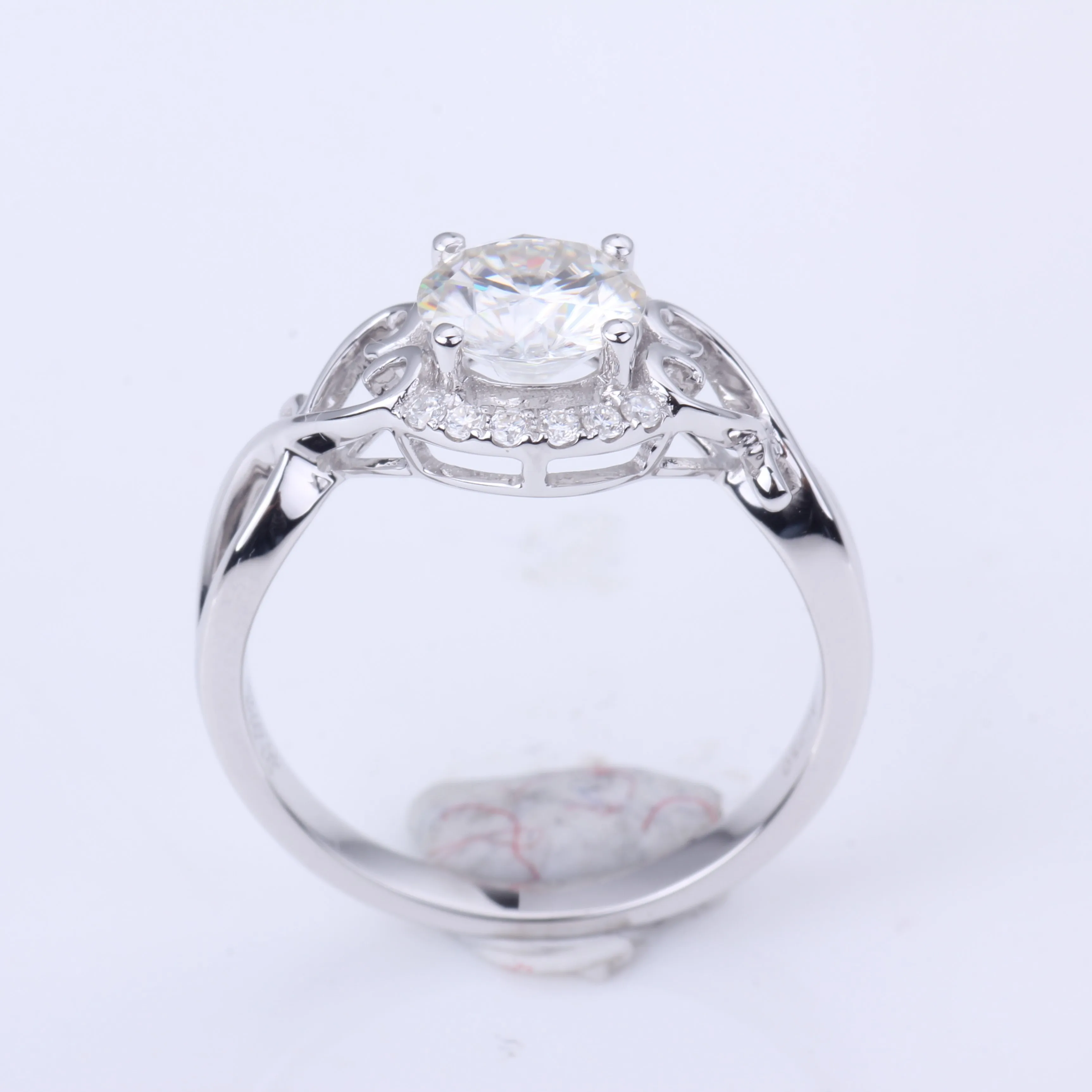 1.0ct Moissanites diamond Engagement Rings for women 14k white gold Wedding rings female Jewelry top quality | Украшения и