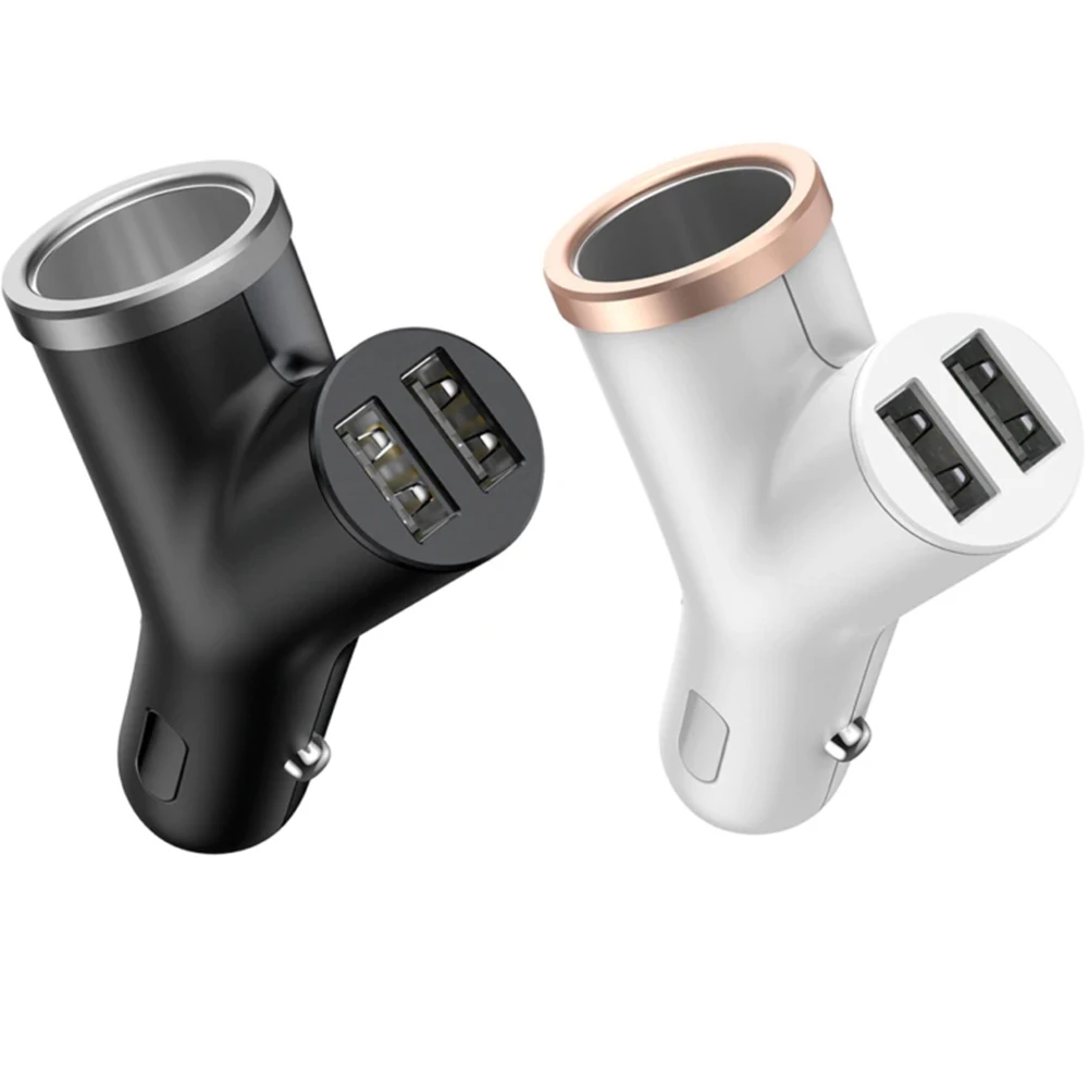 3.4A 40 Вт удлинитель адаптер для автомобиля с двумя портами USB-Зарядное устройство
