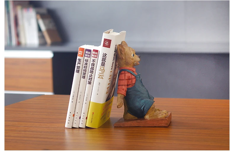 Изделия из смолы Многофункциональный собака Останавливается дверь Bookends украшения Рождественский подарок креативный подарок