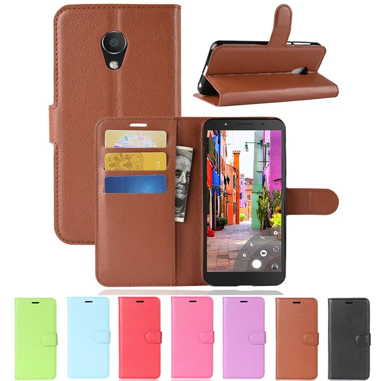 Флип чехол для Alcatel 1C 5009A 5009D чехлы бумажник защитная задняя крышка из