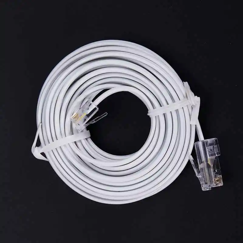 6M 20ft RJ11 6P4C to RJ 45 8P4C Modular Network Telephone Cables White | Обустройство дома