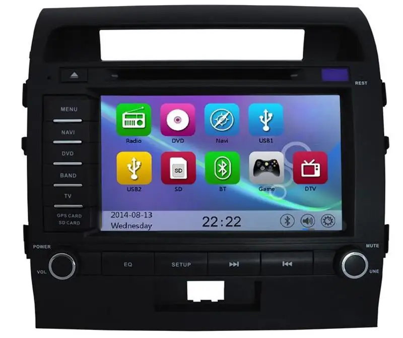 Автомобильный DVD плеер 8 дюймов с GPS(opt) аудио Радио стерео BT мультимедийный для Toyota