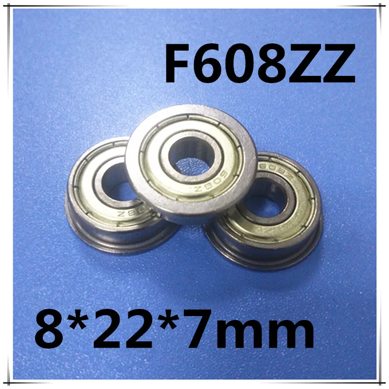 20 шт./лот F608ZZ 8X22X7mm 8*22*7 мм F608 2Z фланцевый радиальный шарикоподшипник вала|bearing