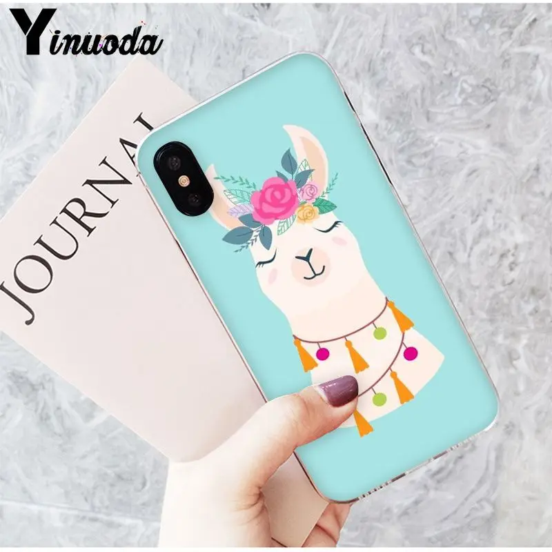 Yinuoda Lama Alpacas красочные милые аксессуары для телефона чехол iPhone X XS MAX 6 6S 7 7plus 8 8Plus 5 5S