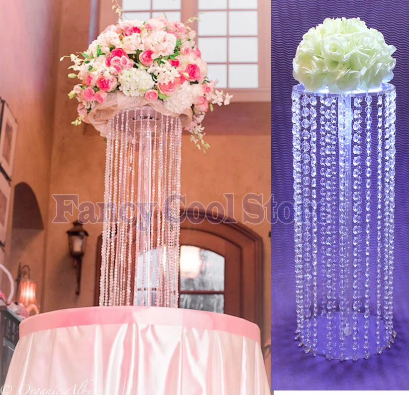 

50CM Tall Wedding acrylic crystal Table Centerpiece Flower Stand Table decor wedding props 10pcs/lot