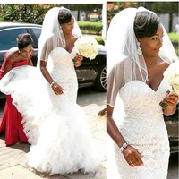 african mermaid robe de mariee sweetheart black girl women wedding gowns custom made bride dress lace wedding dresses 2020