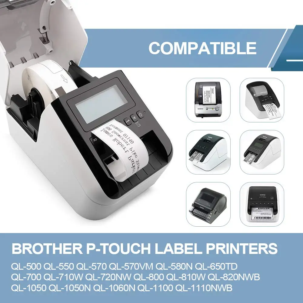 Fimax 1 рулонная DK 1201 совместимая с этикетками Brother 11201 штампованные стандартные