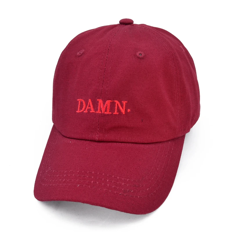 Kendrick lamar Кепка с надписью damn вышивка чёрная. Неструктурированная женская мужская