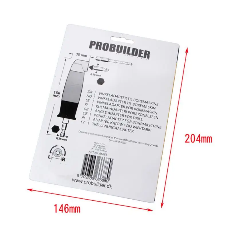 90 градусов правый патрон дрели для сверления под углом Универсальный бит драйвер