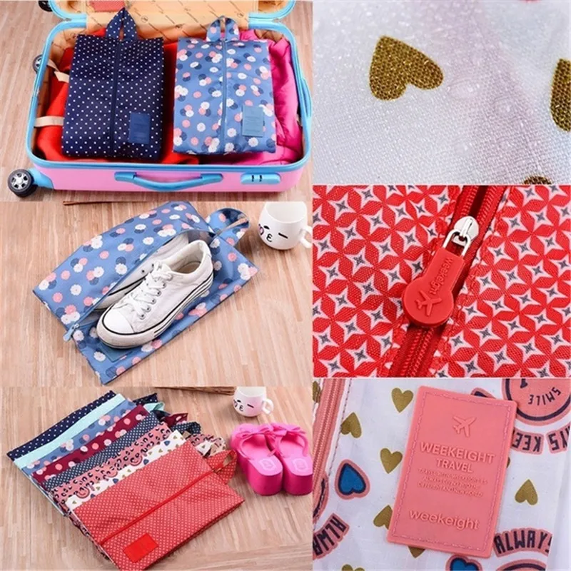 Portable Waterproof Travel Shoe Bag Nylon Storage Pouch Convenient Organizer Shoes Sorting Zipper Tote JJJSN10935 | Дом и сад