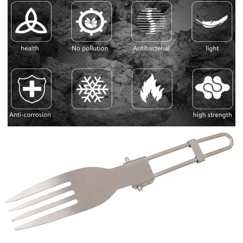 Складная мини-ложка EDC Spork для улицы, портативная мини-вилка, легкая походная альпинистская ложка, столовые приборы, титановая вилка, ложка