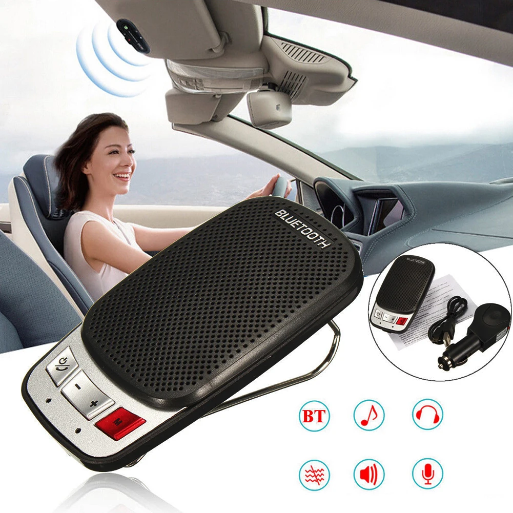 Беспроводной Bluetooth Hands Free автомобильный набор динамик телефон козырек