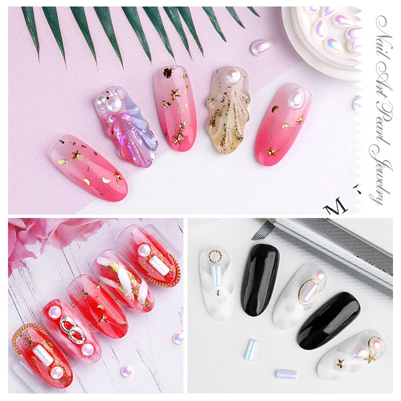 1 коробка стразы CNail для дизайна ногтей стеклянные геометрические украшения