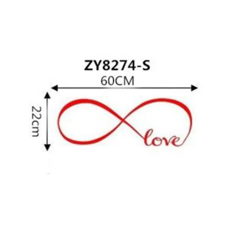 Love Infinity съемное Настенное Украшение Наклейка Символ художественный Декор