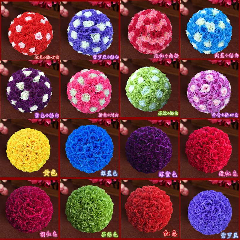 10 &quot25 см Искусственный цветок ручной работы Шелковые Розы целование Висящий Шар