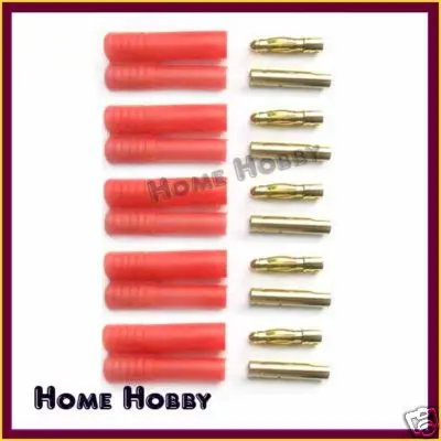 

5x 4.0mm Gold Banana Connector plug w Protector/Cover