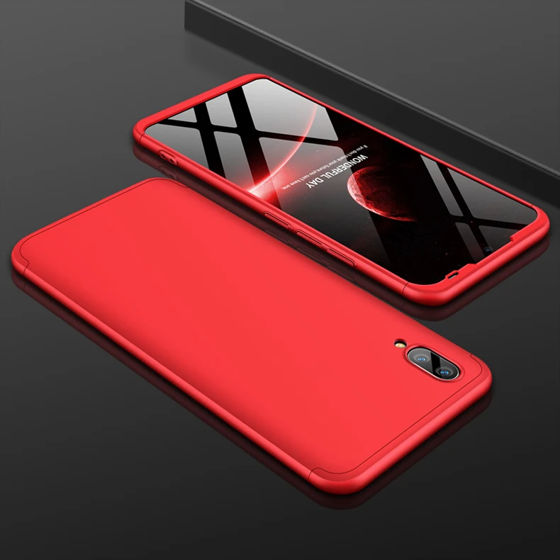 Чехол для VIVO Y91c, роскошный чехол, 3 в 1, полное защитное кольцо, магнитный держатель, ударопрочный корпус для VIVO Y91i Y93s, чехол
