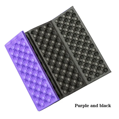 Purple and Black Мягкая Водонепроницаемая двойная походная переносная подушка для пикника, подушка для сиденья, уличная Складная Походная влагостойкая Подушка, наматрасник - Цвет: Purple and Black