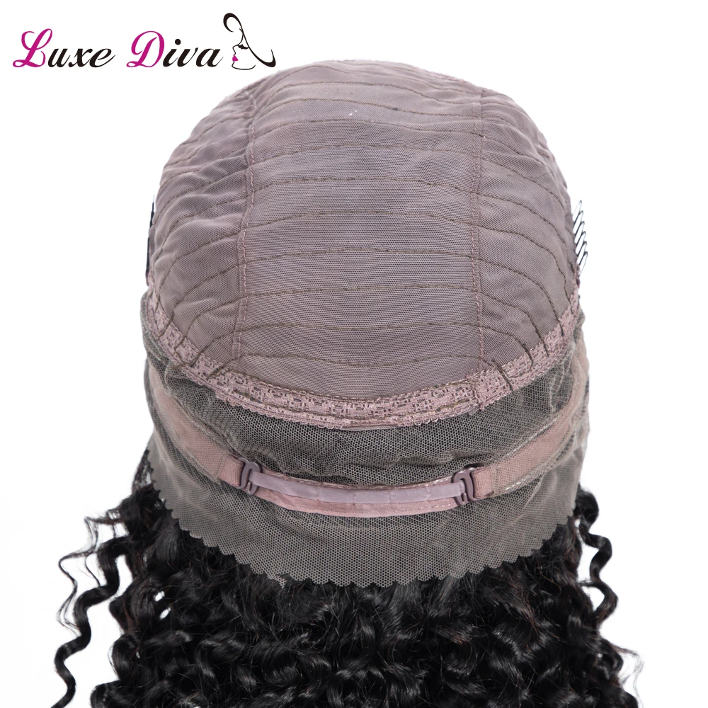 Роскошная Дива 360 синтетический фронтальный парик бразильский кудрявый