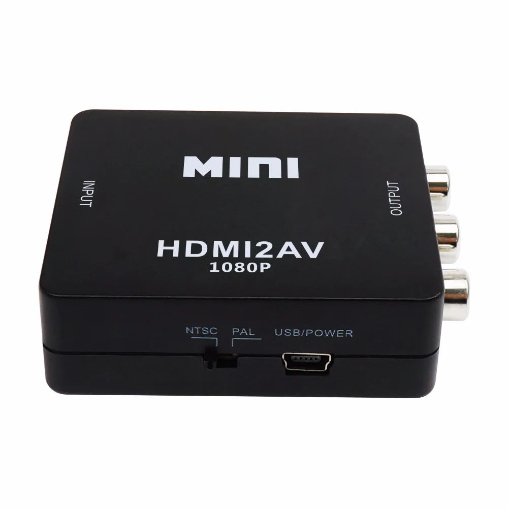 YUNCLOUD HDMI в AV Scaler 1080P конвертер коробка HDMI в RCA AV/CVSB L/R Компонентный видео адаптер HDMI2AV HD Поддержка NTSC PAL
