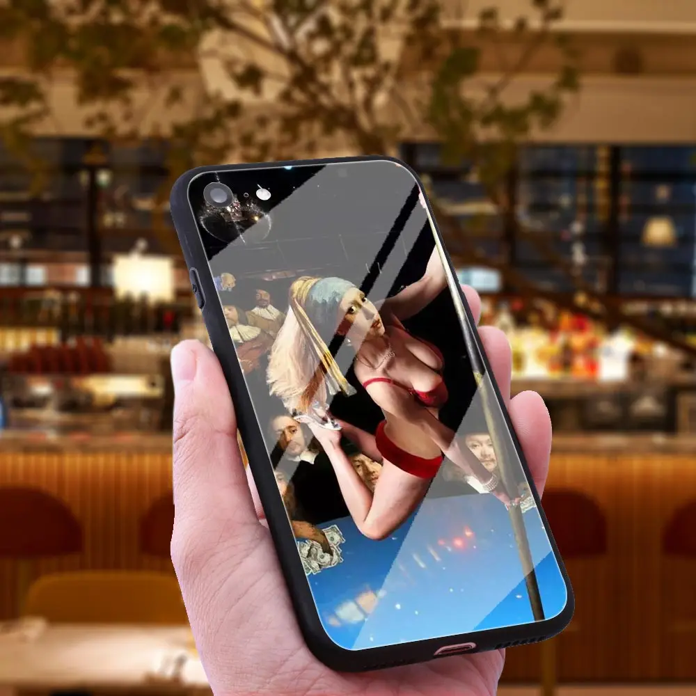 WEBBEDEPP Mona Lisa Van Gogh чехол из закаленного стекла для телефона Apple iPhone Xr Xs Max X или 10 8 7 6 6S