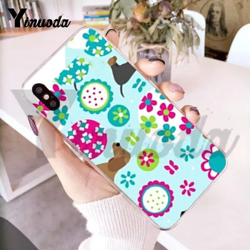 4 Yinuoda для iphone 7, 6 X, чехол, животные, собаки, Такса, прозрачный чехол для телефона, чехол для iphone 8, 7, 6, 6S Plus, X, 10, 5, 5S, SE, 5C, XS, XR - Цвет: 4