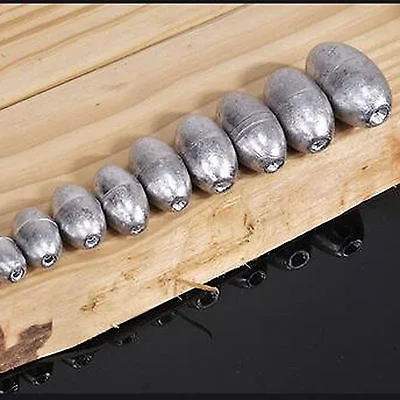 50pcs Olive Shape Sinkers Pure Lead Making Fishing Sinker Sports & Outdoors Supplies | Спорт и развлечения