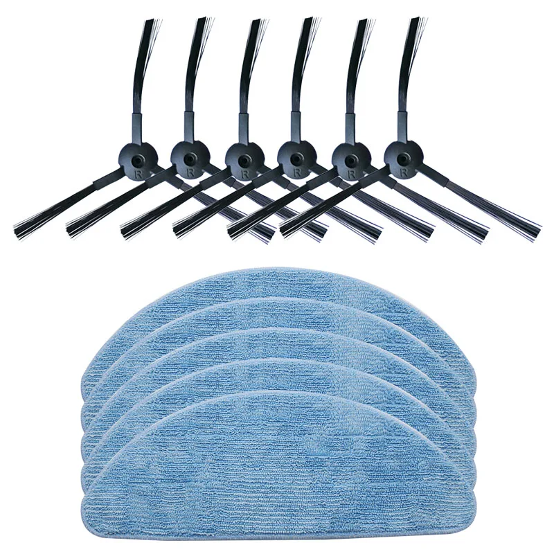 

6 * side brush + 5 * mop cloth for ilife v7 robot vacuum cleaner parts