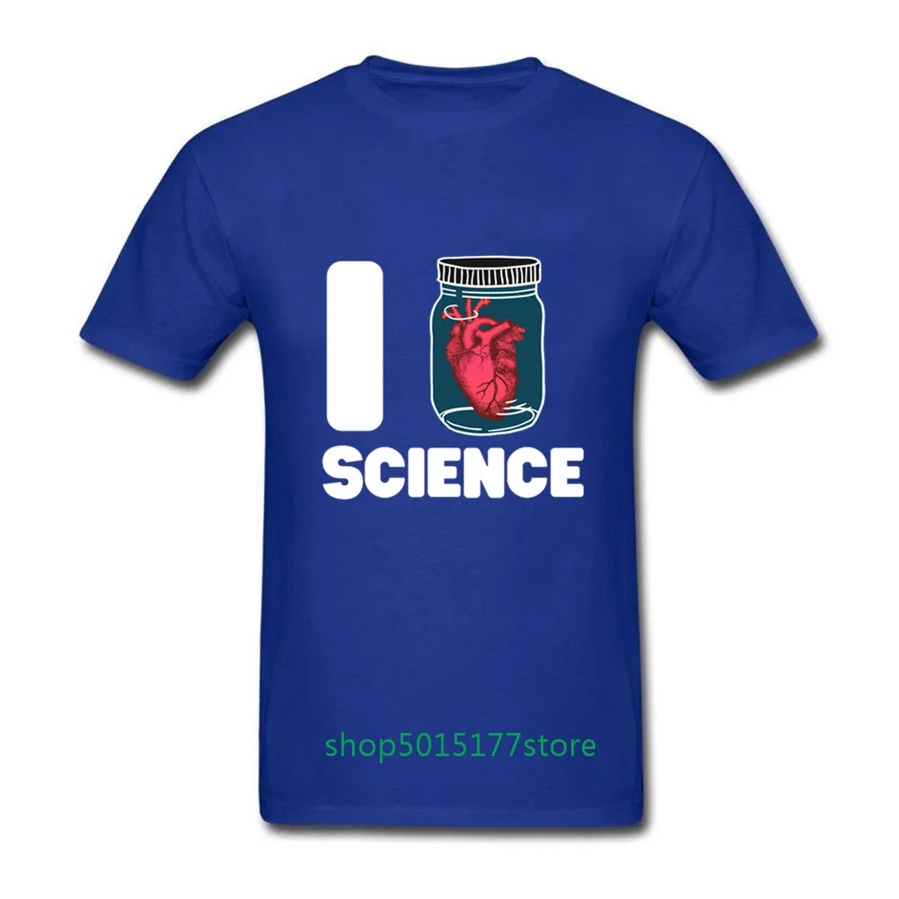 Новейший дизайн мужская футболка с логотипом Science Camiseta Homme I Love Heart короткий рукав