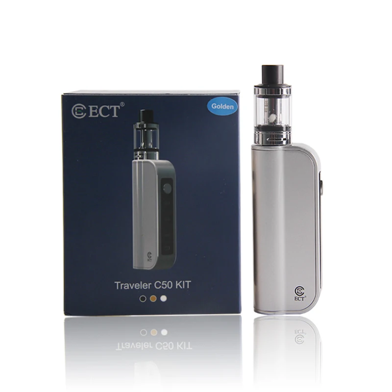 ECT Traveler C50 Mod Kit Регулируемый 20 Вт/30 Вт/50 Вт Starter вейпер комплект 1800 мАч Батарея 510