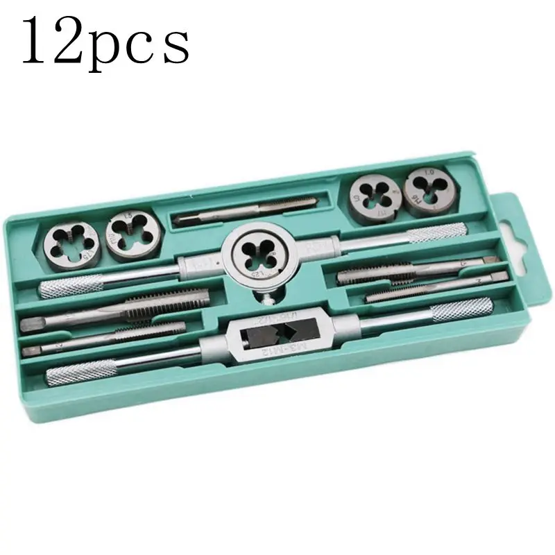 12 pcs 10/12/20 шт гаечный ключ метрики ручной винтовых насадок для электрошуруповерта M3-M12 винтовой гаечный ключ коснитесь и Die набор инструментов - Цвет: 12 pcs