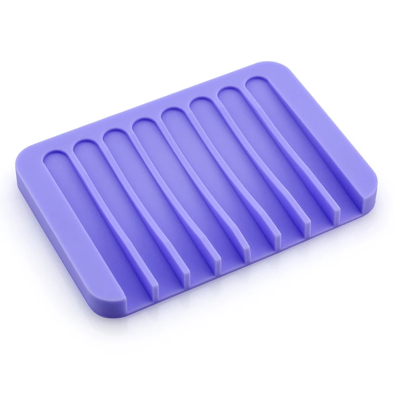 13 Colors Fashion Silicone Flexible Soap Dish Plate Bathroom Soap Holder Soap Box