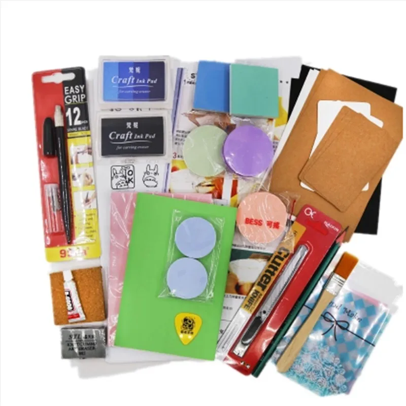 Caring rubber stamp novice D I Y set Water test material Handmade brick Rubber foundation | Дом и сад