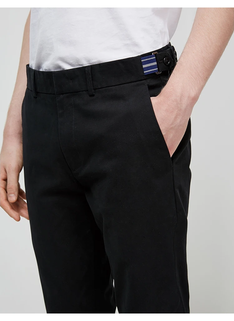 JackJones мужские хлопок облегающие черные укороченные брюки длиной до щиколотки 219114518