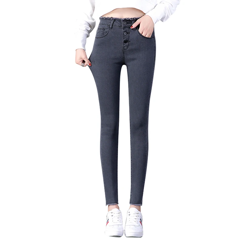 Лидер продаж Высокая Талия Джинсы женские облегающие джинсы обтягивающие узкие