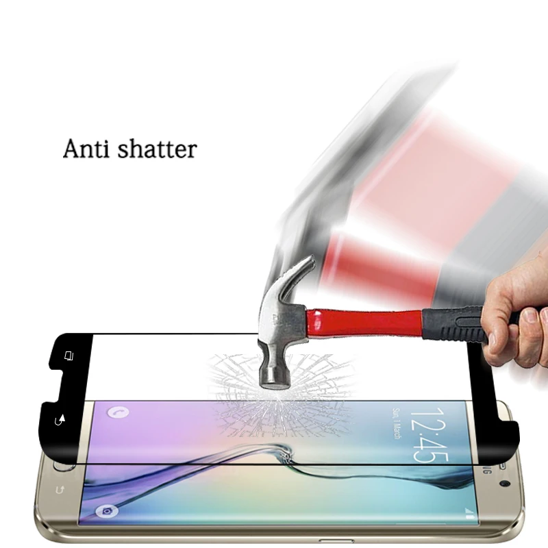 3D изогнутая закаленная стеклянная пленка с полным покрытием для Samsung S6 EDGE SM-G925F G9250