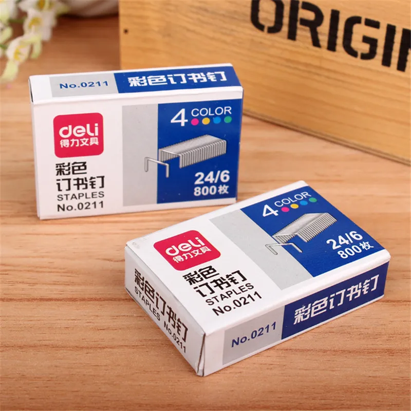 2019 красочные степлер книжные скрепки скобы для степлера 1 2 см 800 шт./кор. школы и