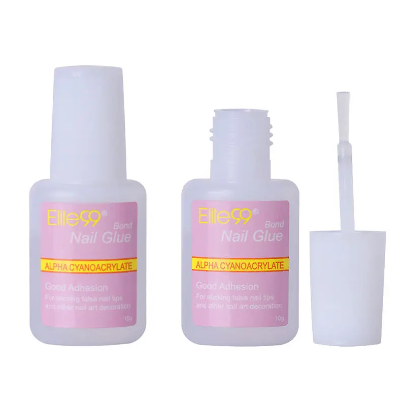 

Elite99 5Pieces 10G Nail Glue Glitters DIY Nail Art Acrylic Tips Clean Tool Manicure Fast Drying Glue for Nail Polish Design