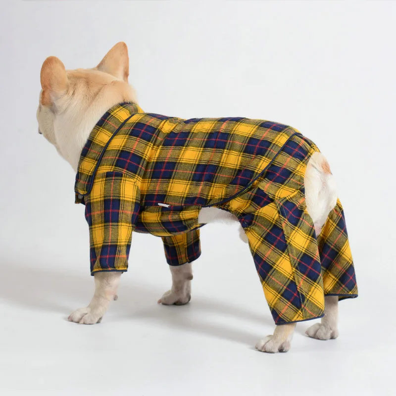 HSWLL Pet Puppy Dog рубашка жилетки клетчатая полосатая футболка для питомца хлопковые