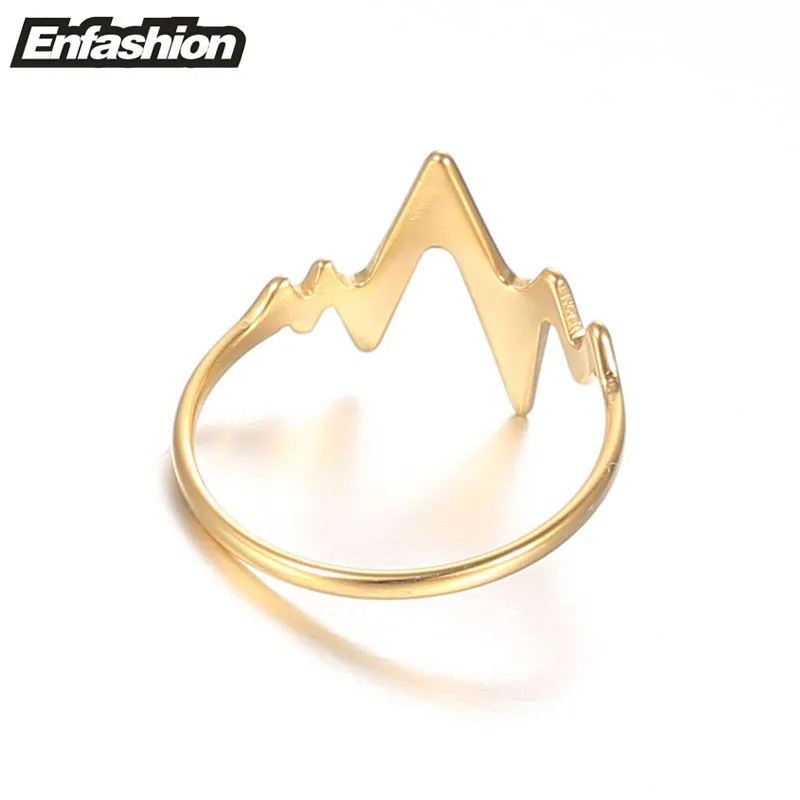Enfashion кольцо с сердцебиением розовое золото миди из нержавеющей стали на