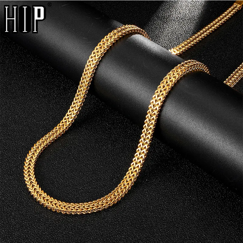 Ожерелье в стиле хип-хоп из нержавеющей стали 6 мм | Украшения и аксессуары