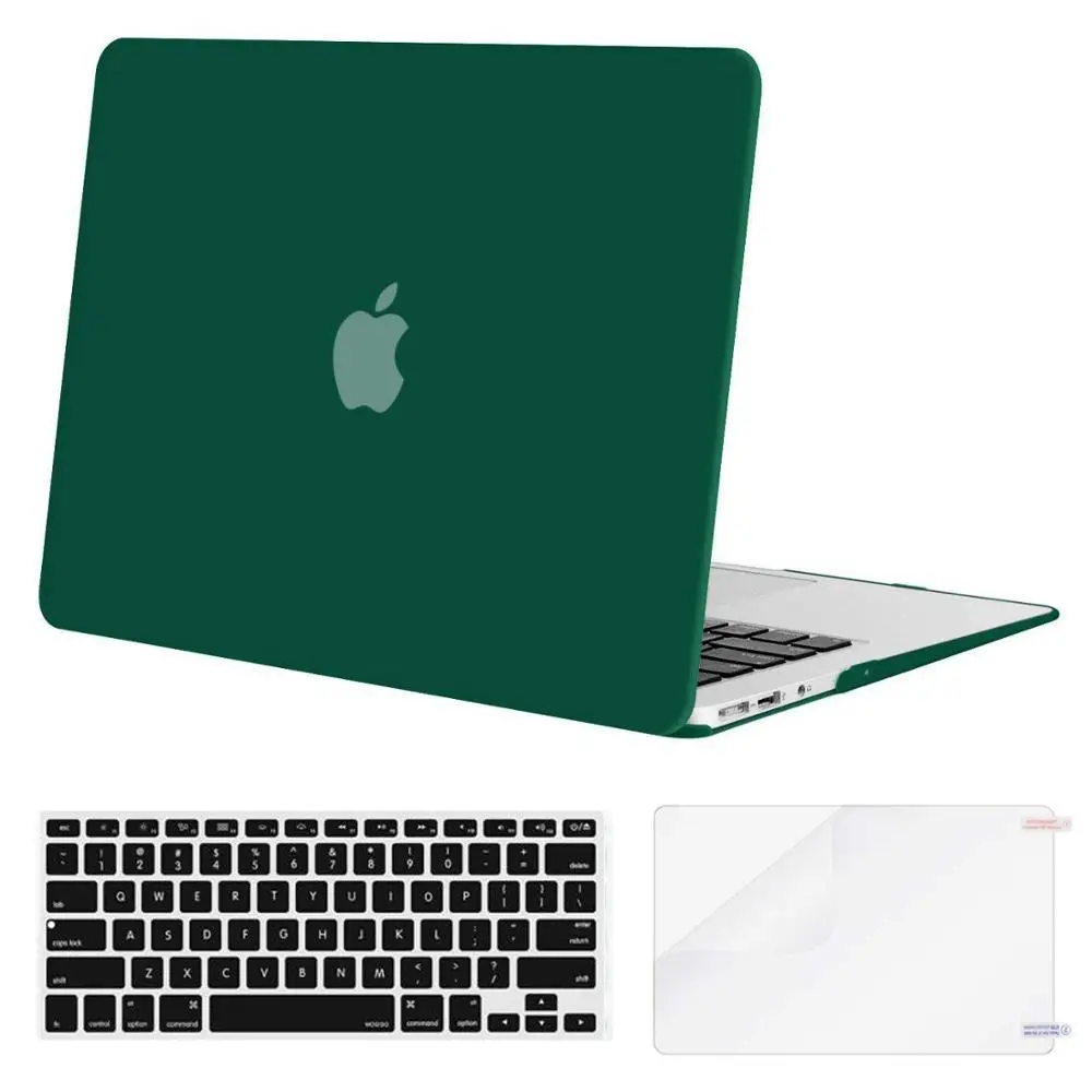 Matte Peacock Green Чехол для ноутбука MOSISO для Apple MacBook Air 13 дюймов A1466 матовый чехол для ноутбука Macbook Pro Retina13 A1502/A1425+ чехол для клавиатуры - Цвет: Matte Peacock Green