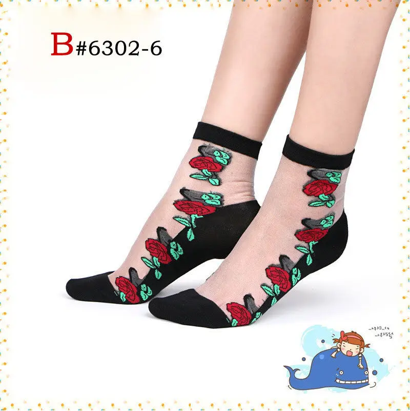 Новинка 2019 женские кружевные носки прозрачные шелковые короткие тонкие