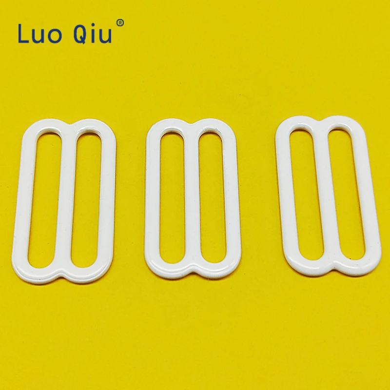 100 pcs/lot white 25mm bra adjustable buckles 8 Bra underwear Metal&ampplastic buckle Brassiere clasp nylon coated metal | Дом и сад