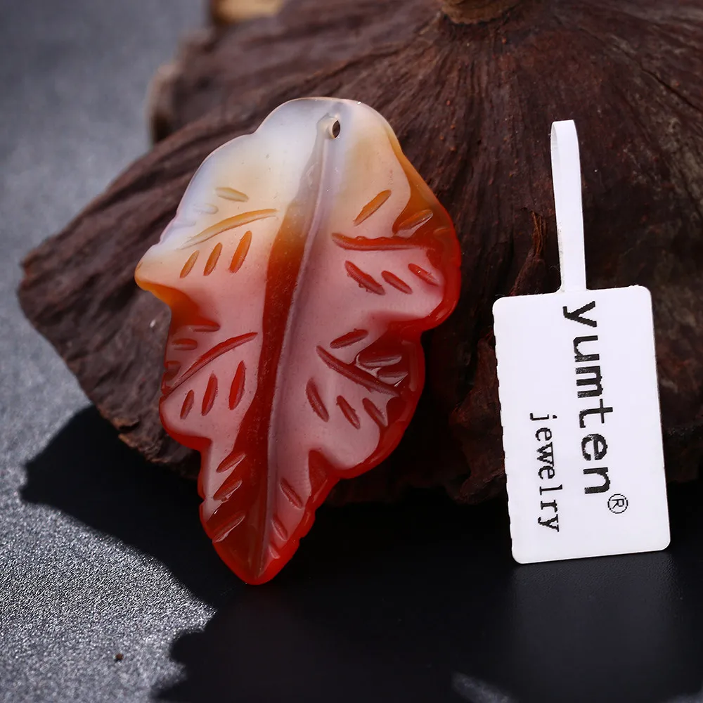 Yumten Men Jewelry Women's Pendant Natural Chalcedony Necklace Fashion Hand Carved Clothes Accessories Gothic Dragon Boho Gift |