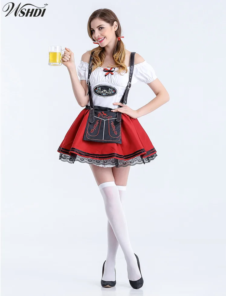 

Женский пивной костюм для немецкого фестиваля Октоберфест для взрослых, карнавальный костюм для Хэллоуина, маскарадный костюм