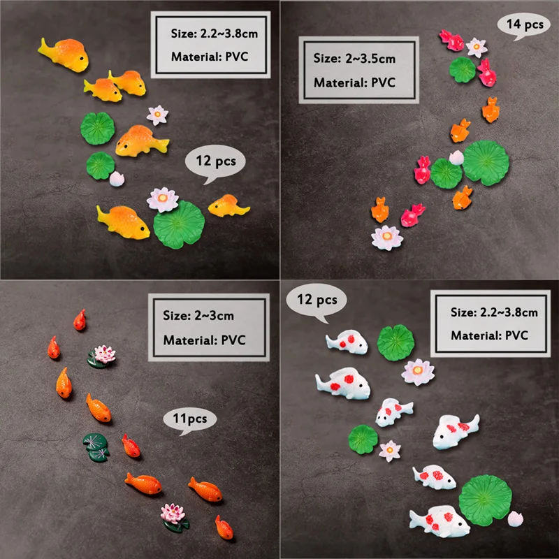BAIUFOR рыболовная школа Русалка лотос лист Осьминог Террариум аквариумные фигурки