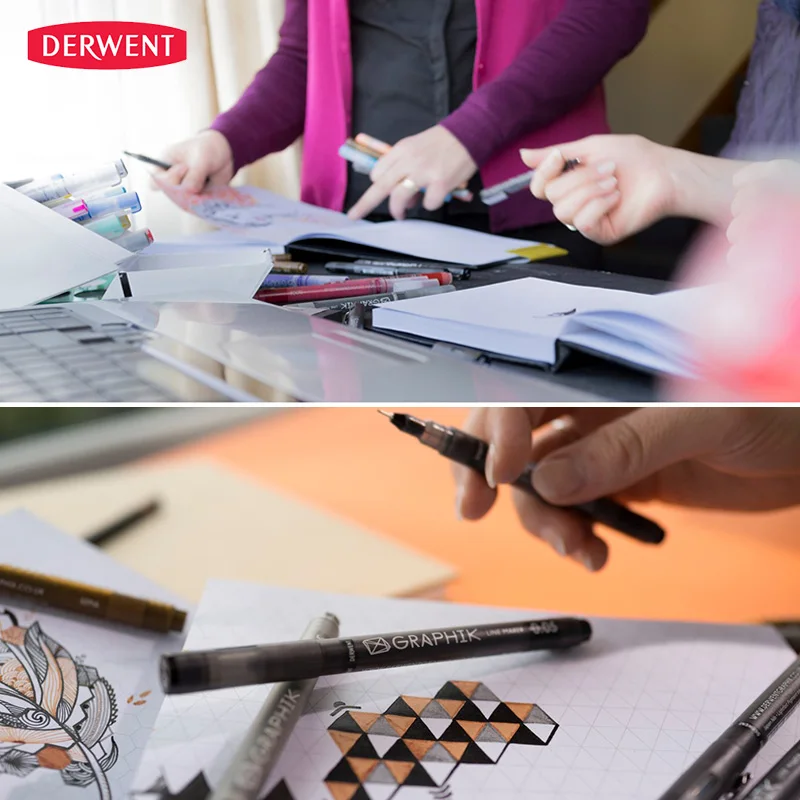 Игольчатая ручка для рисования derbeen водонепроницаемая тонкая комикс-ручка