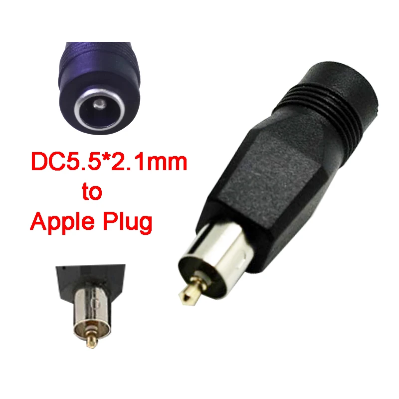 1 шт. прямая новая Apple вилка в DC5.5 * 2 мм Женский ноутбук адаптер питания Разъем