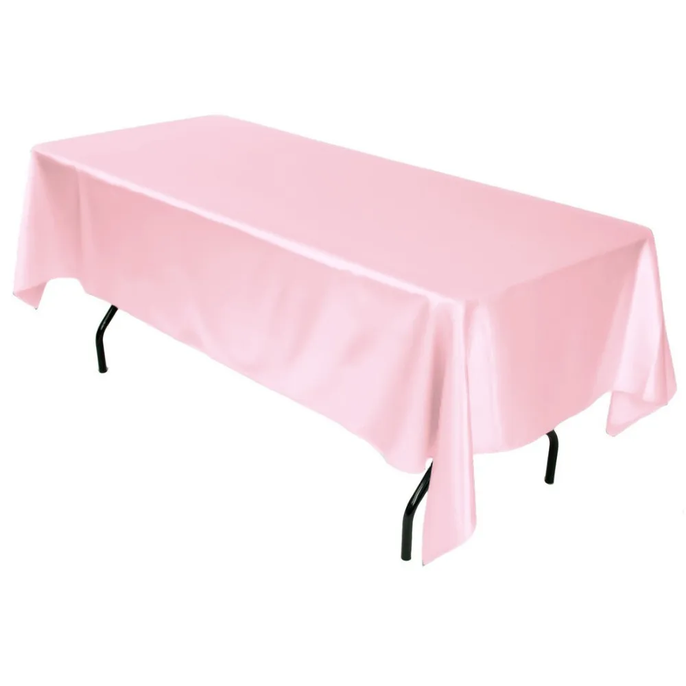 1 шт двойной сшитый край 145 см х 304 см прямоугольная атласная Скатерть белая/черная Скатерть для свадьбы, Рождественское украшение
